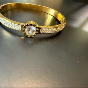 Paparazzi Gold Bracelet with Crystal Charm